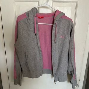 Retro Puma zip up hoodie